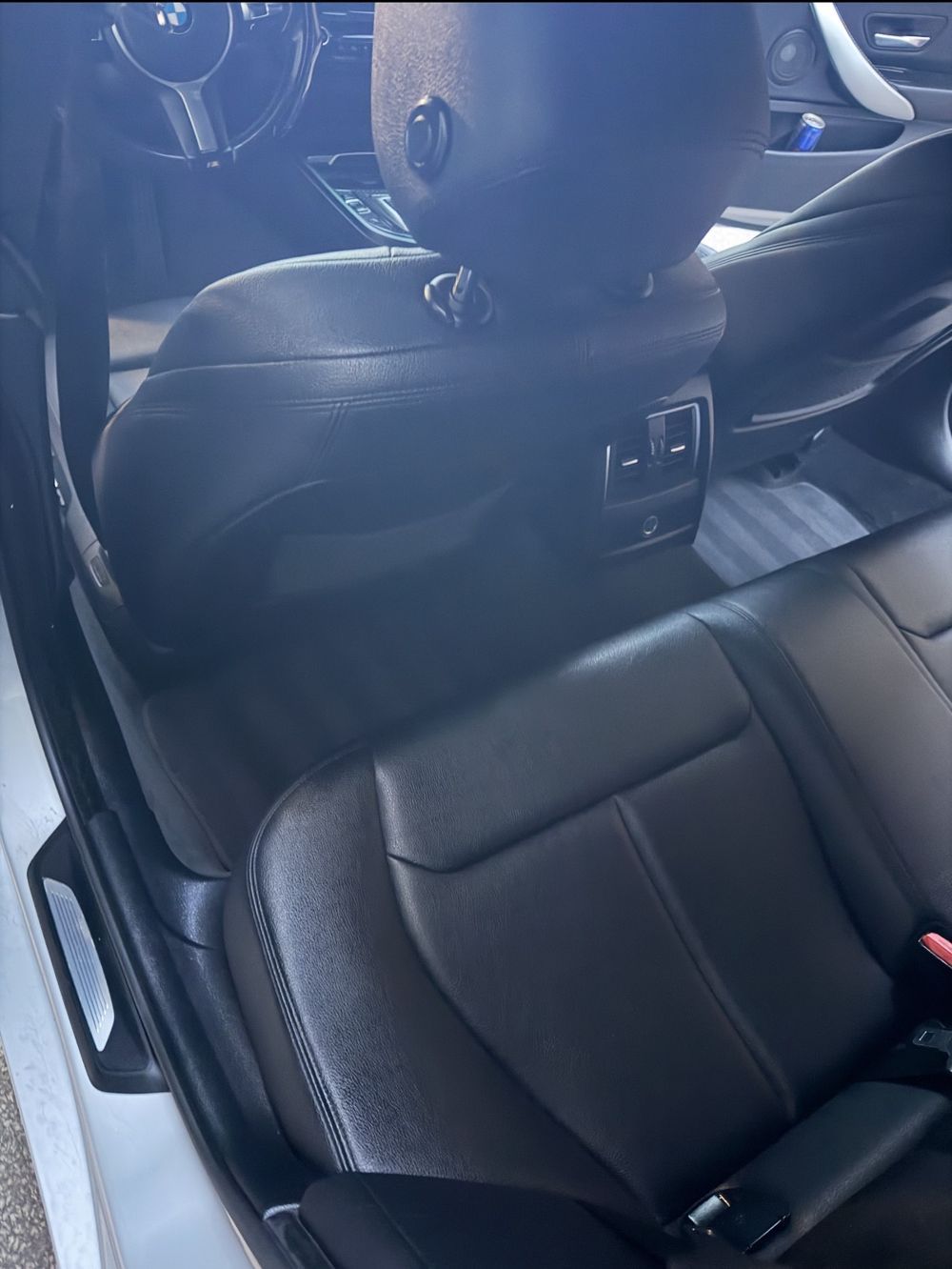 BMW rear seats after interior detail